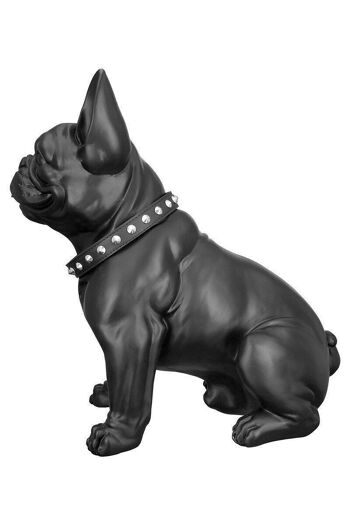 Figurine "Bulldog" noir mat, poly H.42.5cm4368 4