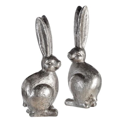 Figur"Hase"Magnesia,antik silber VE 2 so4378