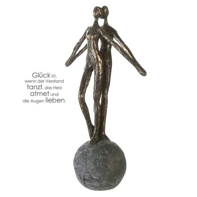 Skulptur"Encourage"Poly,bronzefarb4380
