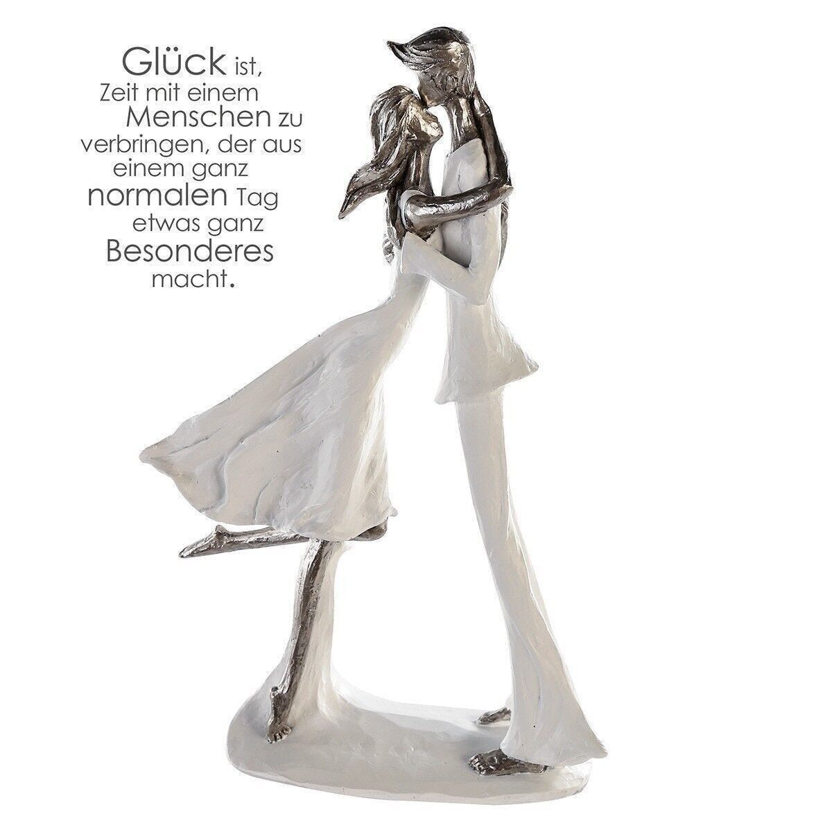 Skulptur"Hold me"weiss/silb.,Poly 4384