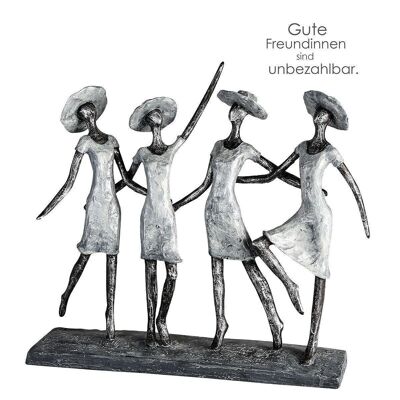 Sculpture"4 Ladys"poly,ant.argent4389