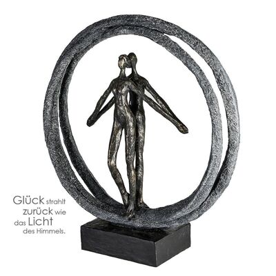 Escultura"Pareja en un Anillo"Poly,broncef4396