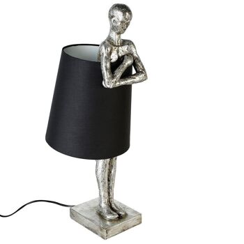 Lampe "Man" poly, argent antique/noir 4399 1