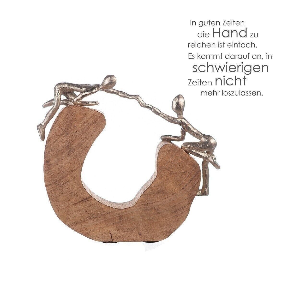 Sculpture "Support" argent Bois/Alu H.24cm4415