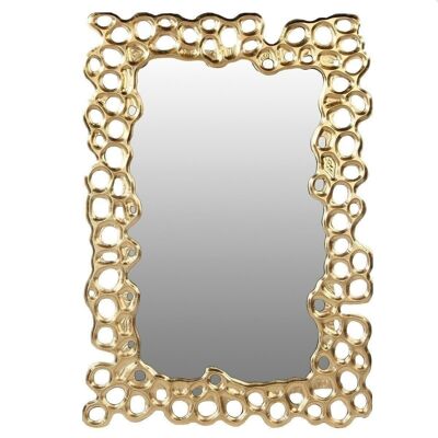 Miroir "bulle" de couleur or. Cadre 70x100cm4436