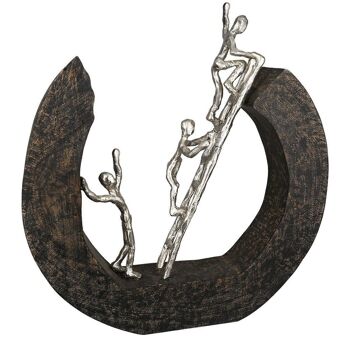 Sculpture "Up" argent, bois/aluminium. H.32cm4458 1