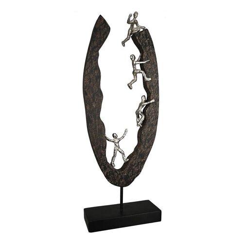 Skulptur"Succeed"silber,Holz/Alu. H.59cm4459
