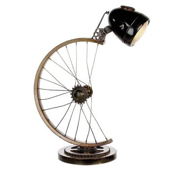 Lampe "Cycle" marron antique/or. H.64cm4486 1