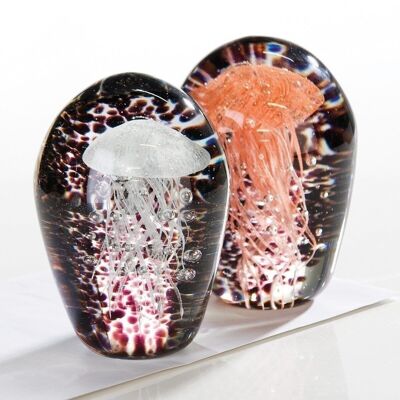 Jellyfish paperweight glass VE 4 so4567