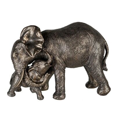 Elefante "Zambezi" con cría, gris/dorado4613