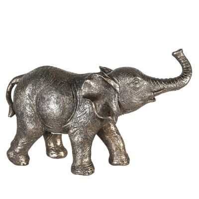 Elefante "Zambesi" color grigio/oro, poli 4614