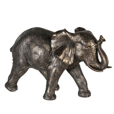 Elefante "Zambesi" color grigio/oro, poli 4615