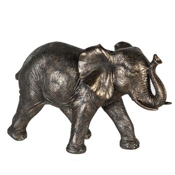 Éléphant "Zambèze" gris/doré, poly 4615 1