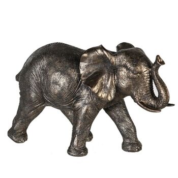 Éléphant "Zambèze" gris/doré, poly 4615 3