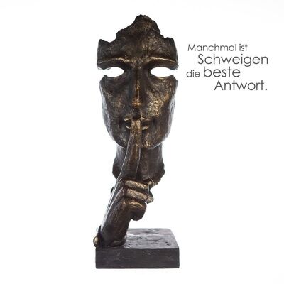Skulptur"Silence"Poly,bronzef/grau4627
