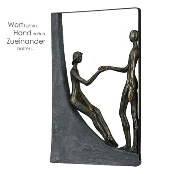 Sculpture "Tenir par la main"poly,bronze4648 1