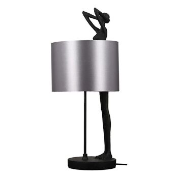 Lampe poly "Lady" noir/argent4671 2