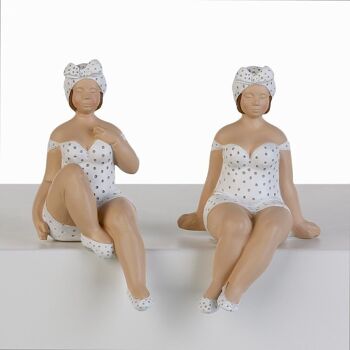 Figurine "Becky" blanc/gris, poly PU 6 so4694 2