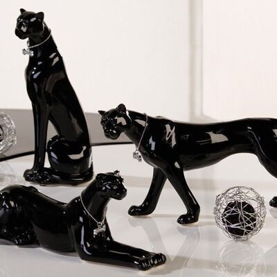 Leopard "Leo" porcelain, shiny black PU 3 so4741