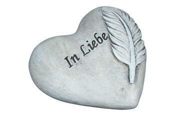 Coeur commémoratif poly avec ailes et plume VE 12 so4800 5