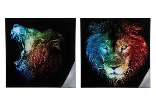 Acryl Bild "Colorful Lion" VE 2 so4806