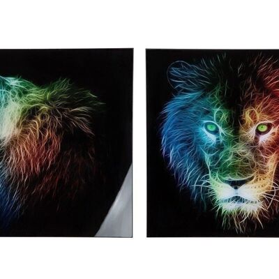 Tableau acrylique "Lion coloré" VE 2 so4806