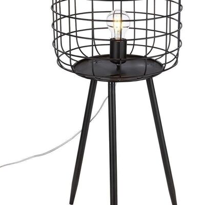 Metall Bodenlampe"Basket"schwarz4916