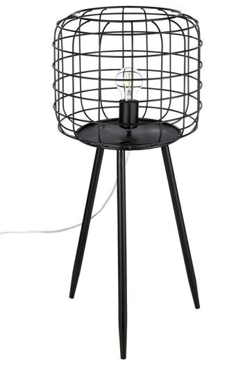 Lampadaire en métal "Basket" noir4916 4