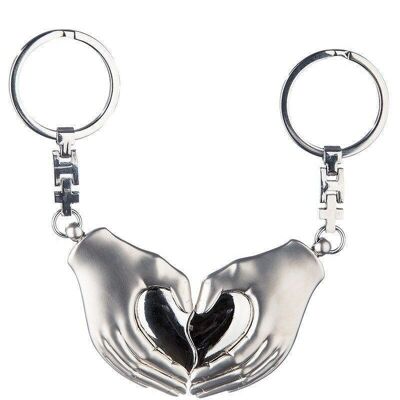 Set di 2 chiavi in metallo. Lancette a cuore VE 64931