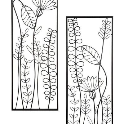 Metall Wandrelief Rankblätter VE 2 so4958