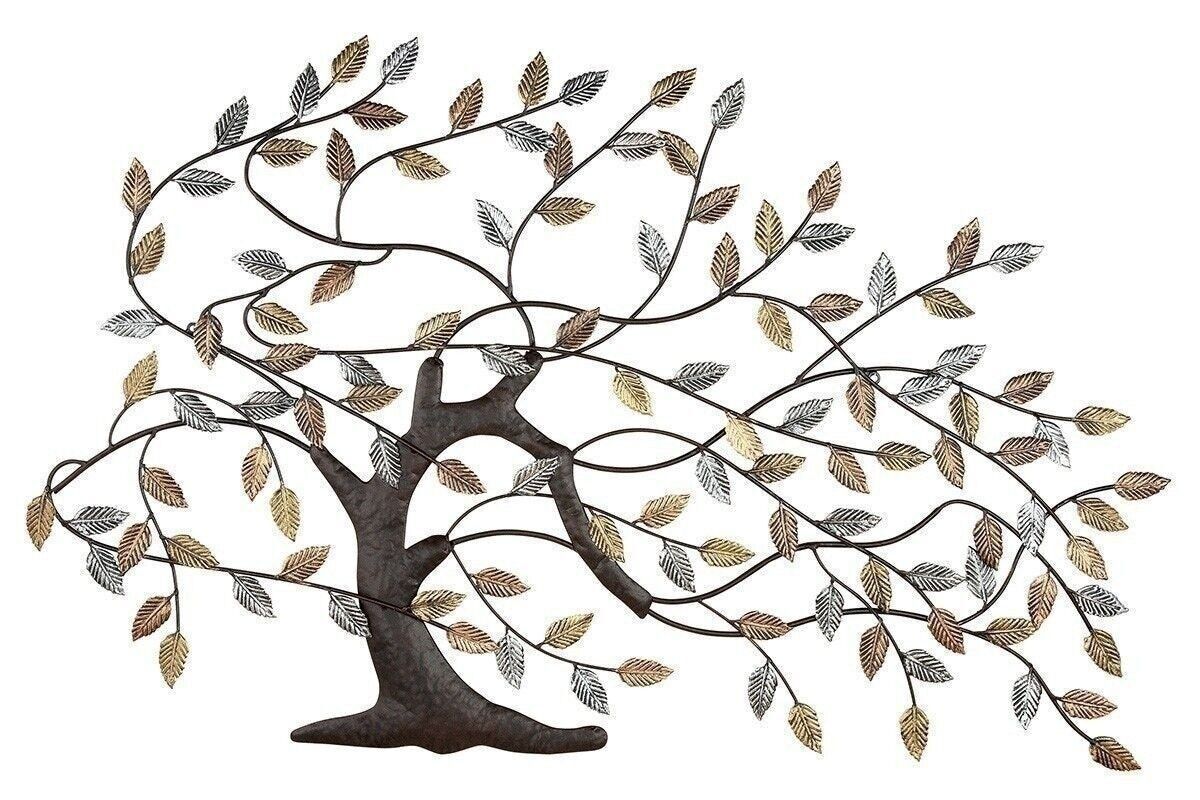 Tempesta autunnale in rilievo da parete in metallo VE 24960