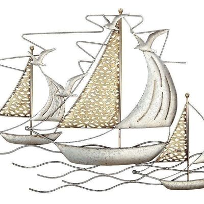 Metal relief "3 sailing ships" VE 24963
