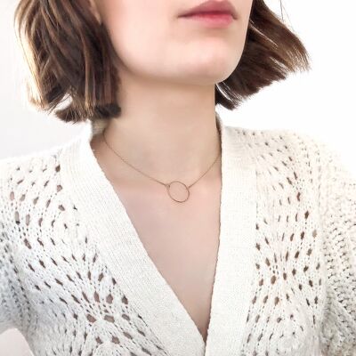 Ring gold-plated choker