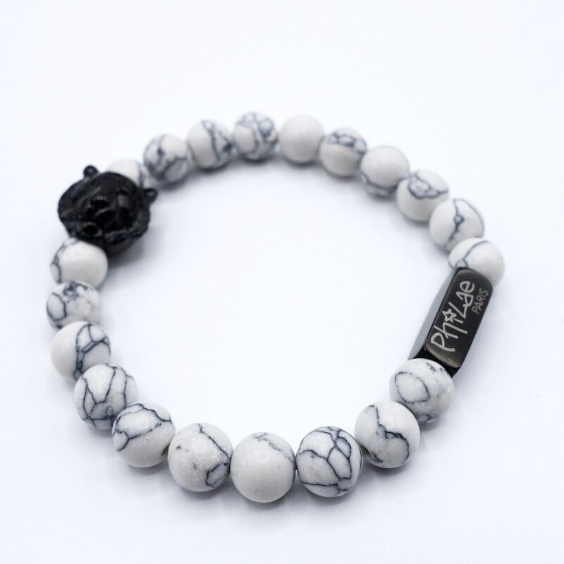 Bracciale Tiger Howlite bianco