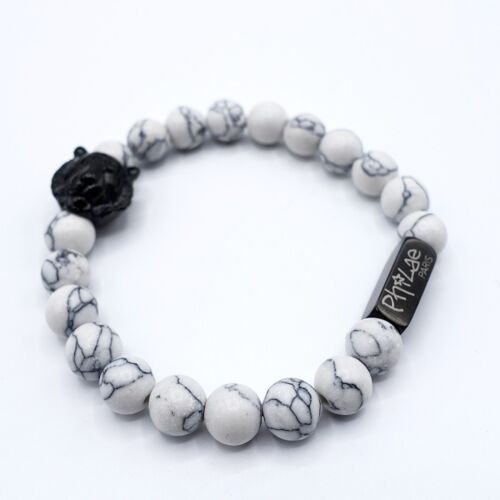 Bracelet Tiger Howlite blanche