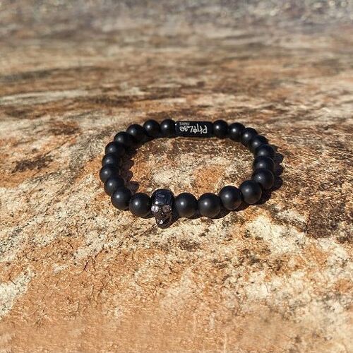 Bracelet noir en onyx