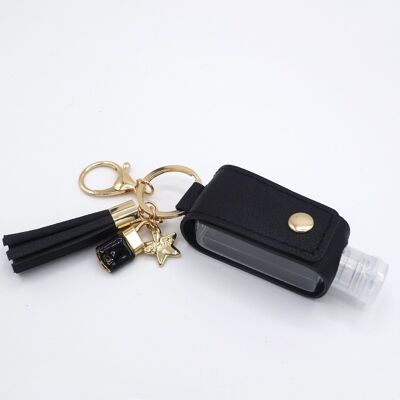 Black and gold gel keychain