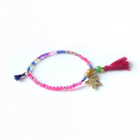 Bracciale Lucky Women fucsia e oro