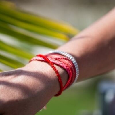 Women's coral magnetic cuff bracelet