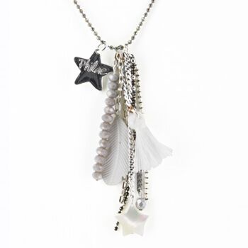 Sautoir Femme "Multi-pendants" blanc 1