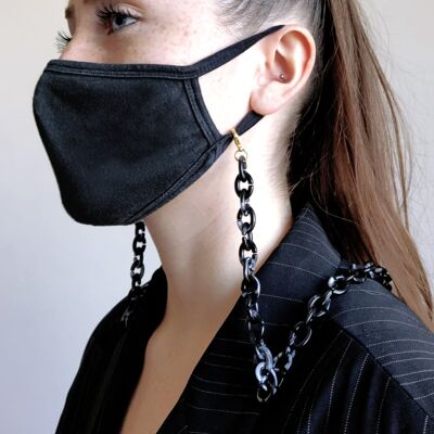 Cadena máscara/Gafas Vanessa negro