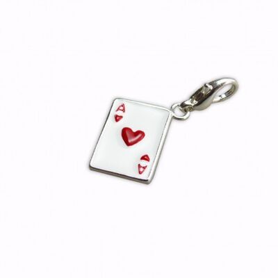 Ace of Hearts Card Charm