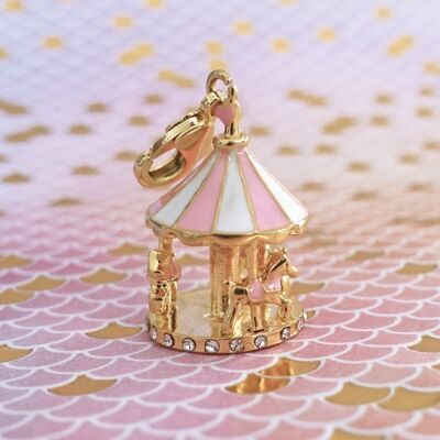 Golden carousel charm