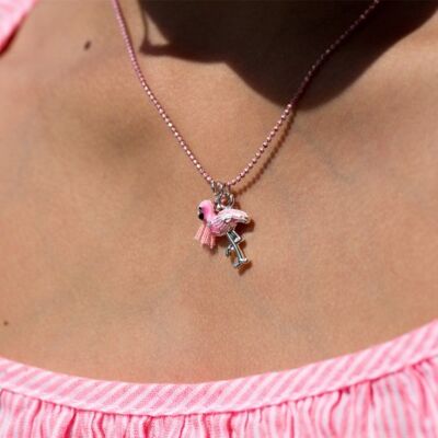 Rosa Flamingo-Halsband für Kinder