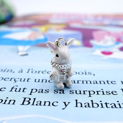 Alice's Rabbit Charm - Silber