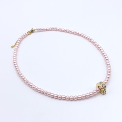 collar de perlas de oro rosa