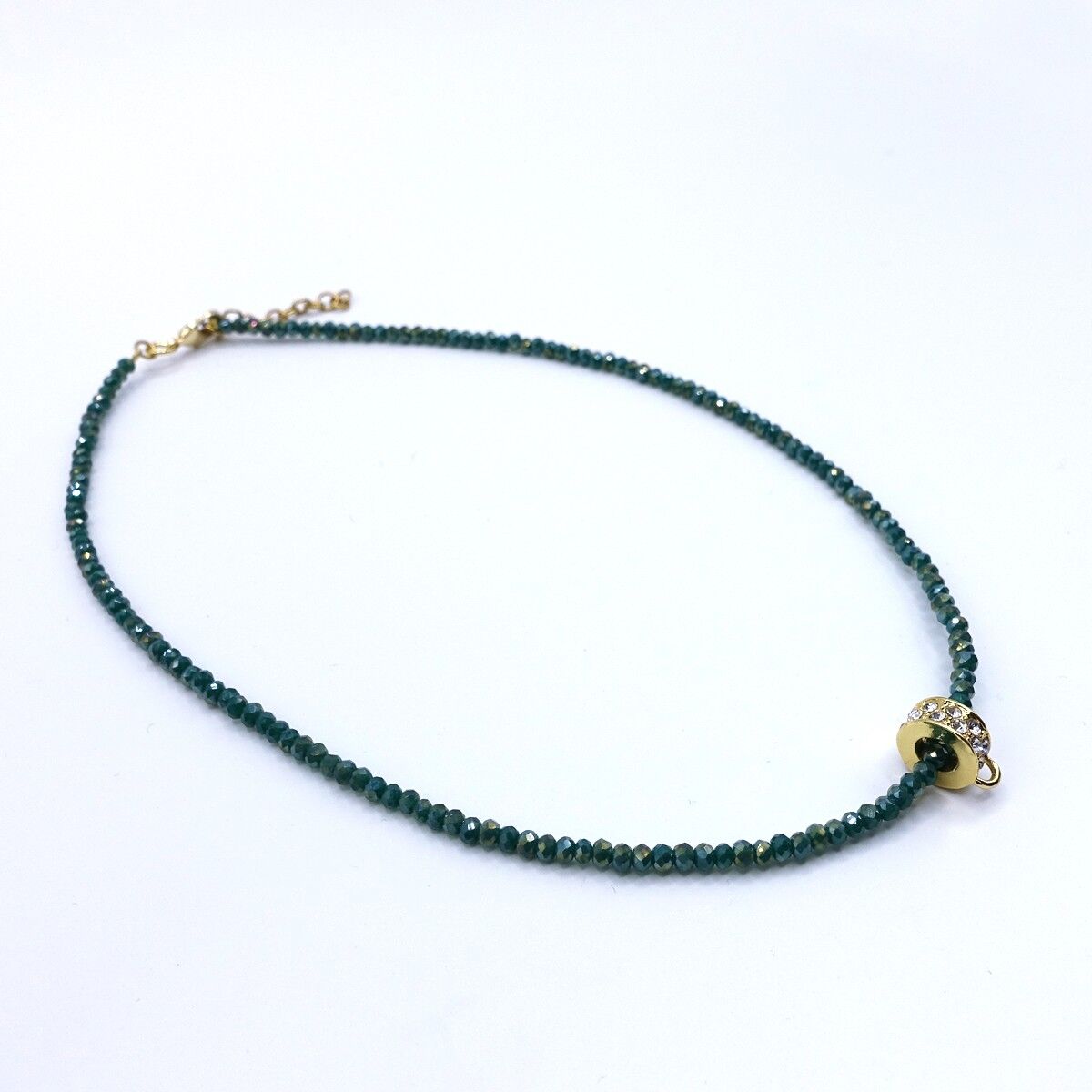 Collana di cristallo verde