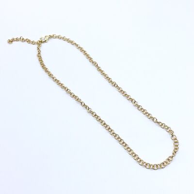 Golden necklace for charms