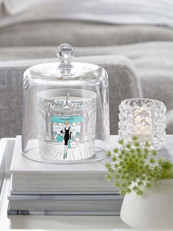 Einkaufen in Paris - Paris Bijoux Topfkerze aus feinem Knochenporzellan