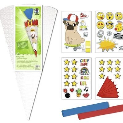 School cone craft set Easy Line "Pug"